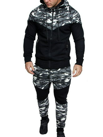 Details about   Mens Camo Army Hoodie Coat Jacket Tops Bottoms Sports Joggers Gym Tracksuit Sets 